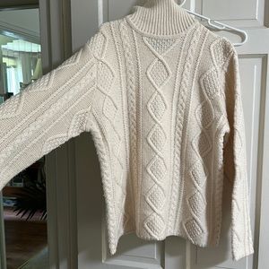 Eddie Bauer cream wool mix sweater